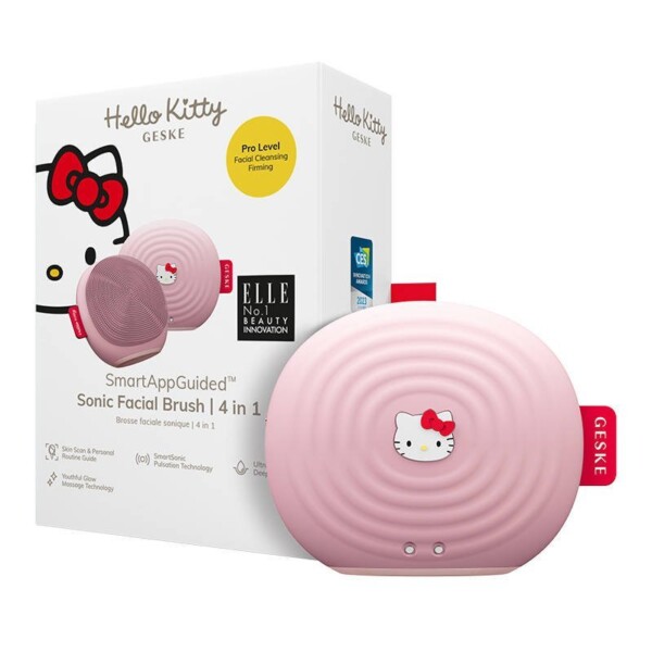 Facial Cleaning Sonic Brush 4in1 Geske with APP (Hello Kitty pink)