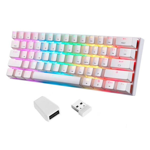 Wireless mechanical keyboard Motospeed SK62 White (blue switch) navod