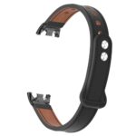 Kožený remienok pre Xiaomi Mi Smart Band 8 - Čierny