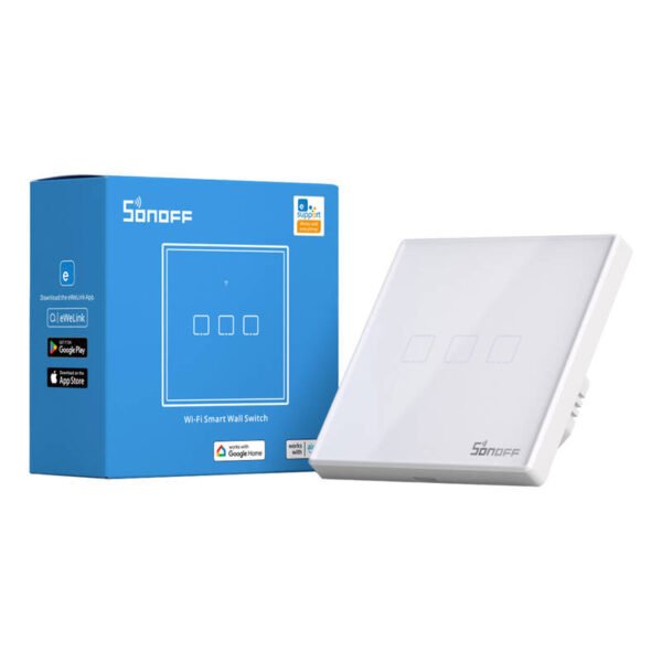 Smart Switch WiFi + RF 433 Sonoff T2 EU TX (3-channel) updated distributor