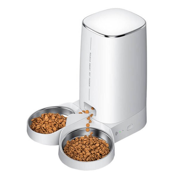 Inteligentny dozownik karmy Rojeco 4L Automatic Pet Feeder WiFi Version with Double Bowl cena