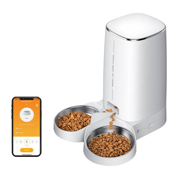 Inteligentny dozownik karmy Rojeco 4L Automatic Pet Feeder WiFi Version with Double Bowl sk