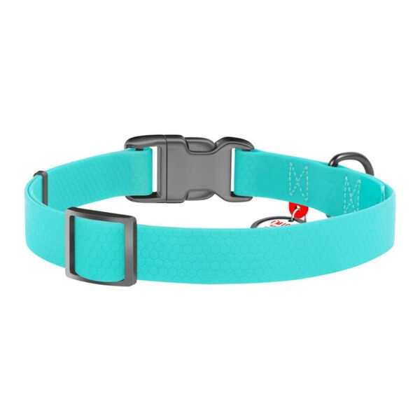 Luminous waterproof dog collar with QR code Waudog size L turquoise cena