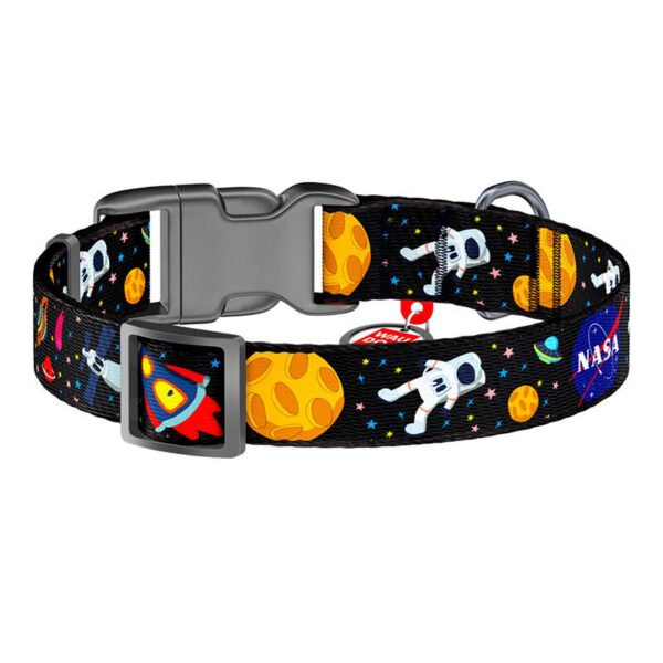 Nylon dog collar with QR code Waudog "NASA" size M cena