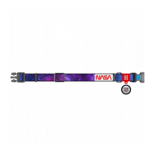 Nylon dog collar with QR code Waudog "NASA21"