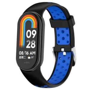 Silikónový dierkovaný remienok pre Xiaomi Smart Band 8 - Modrý