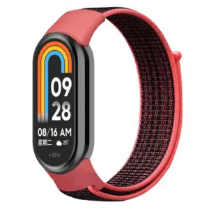 Látkový remienok pre Xiaomi Smart Band 8 - Červenočierny