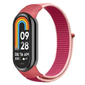 Látkový remienok pre Xiaomi Smart Band 8 - Červenoružový