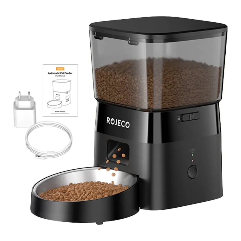 Rojeco 2L Automatic Pet Feeder WiFi Version (Black) cena